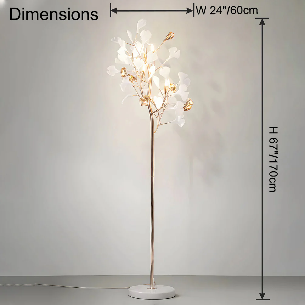 WOMO Ceramic Gingko Tree Floor Lamp-WM7137 - Image 11