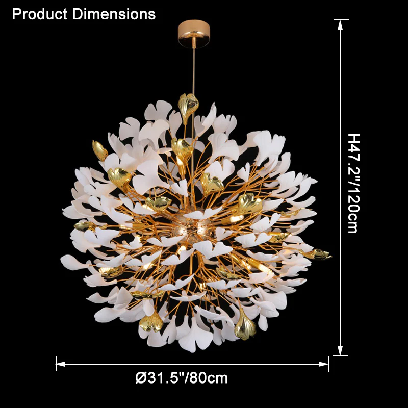 WOMO Gingko Globe Chandelier-WM2431 - Image 20