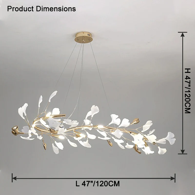 WOMO Gingko Linear Chandelier-WM2421 - Image 16