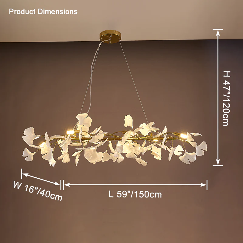 WOMO Gingko Linear Chandelier-WM2413 - Image 12