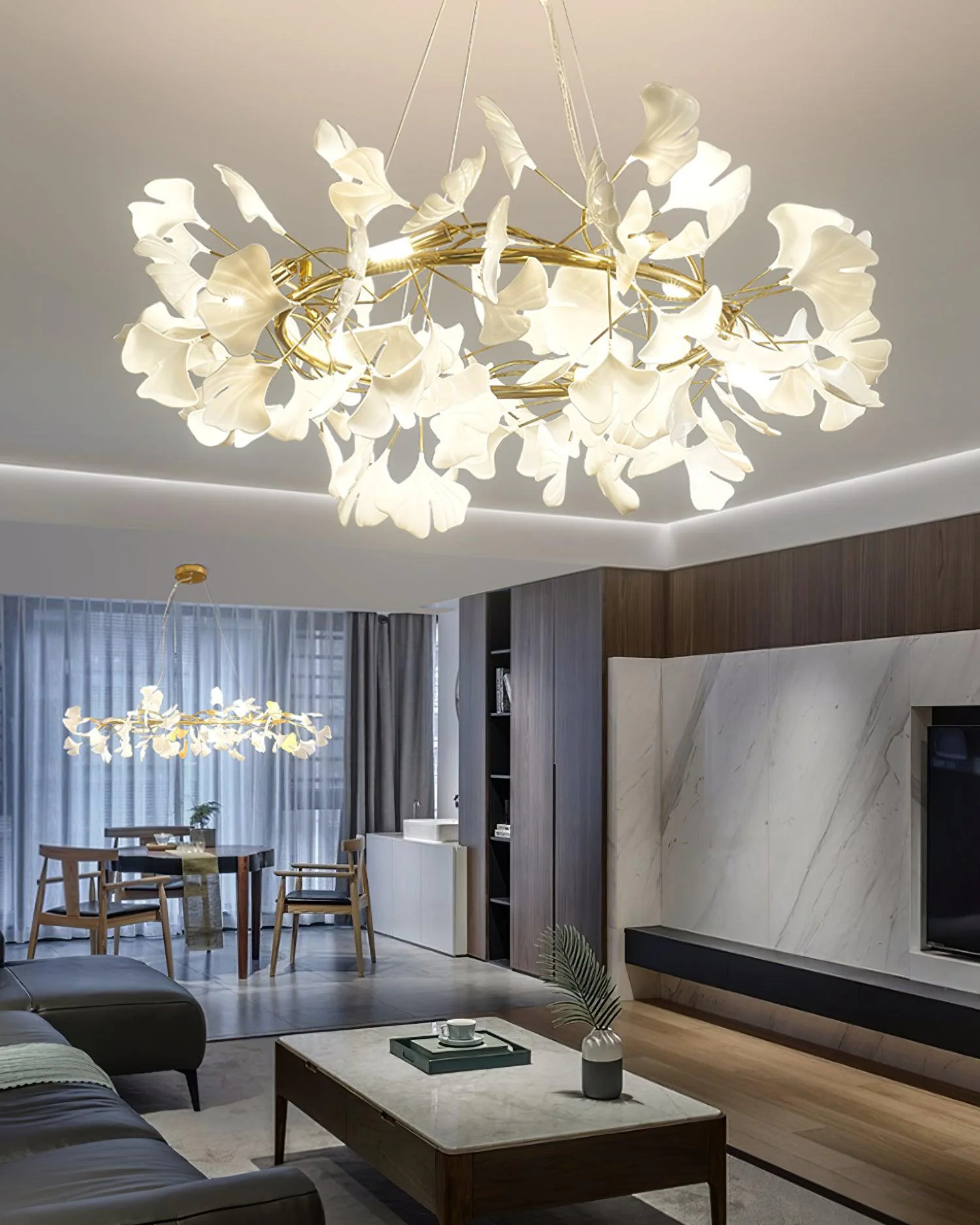 WOMO Gingko Round Chandelier-WM2414 - Image 12