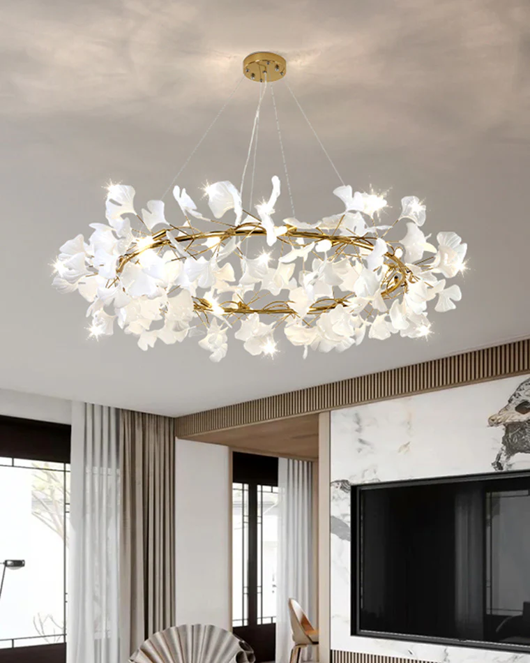 WOMO Gingko Round Chandelier-WM2414 - Image 2