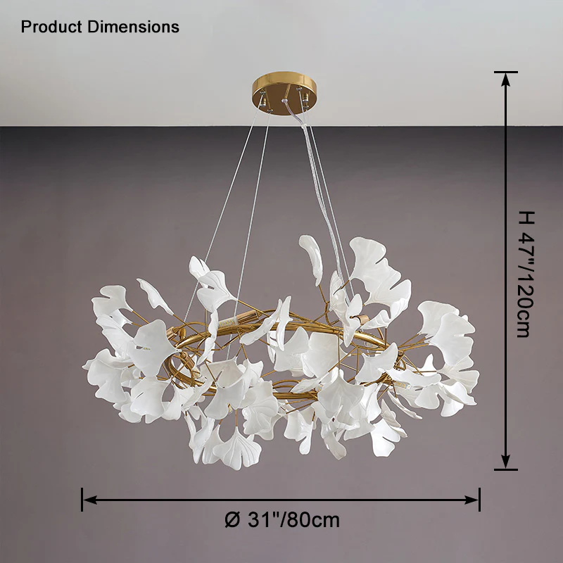 WOMO Gingko Round Chandelier-WM2414 - Image 24