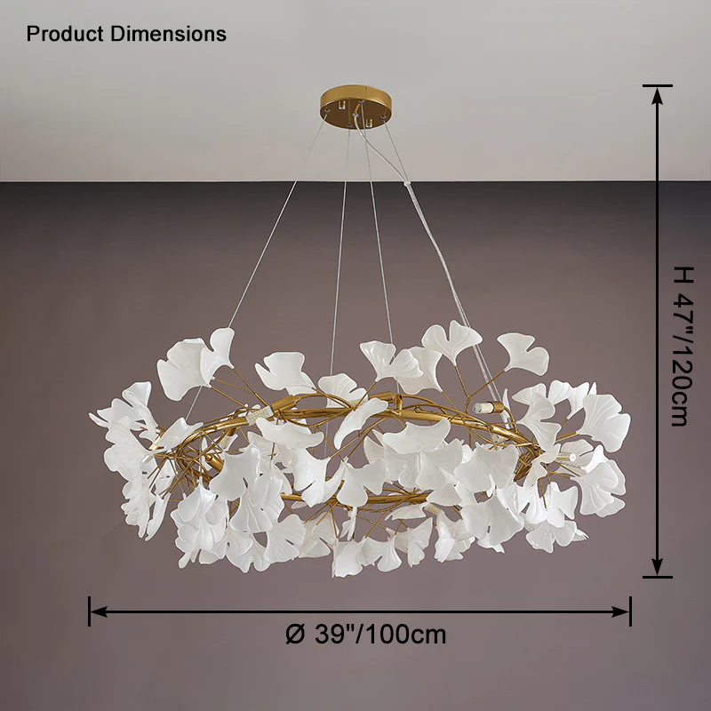 WOMO Gingko Round Chandelier-WM2414 - Image 26