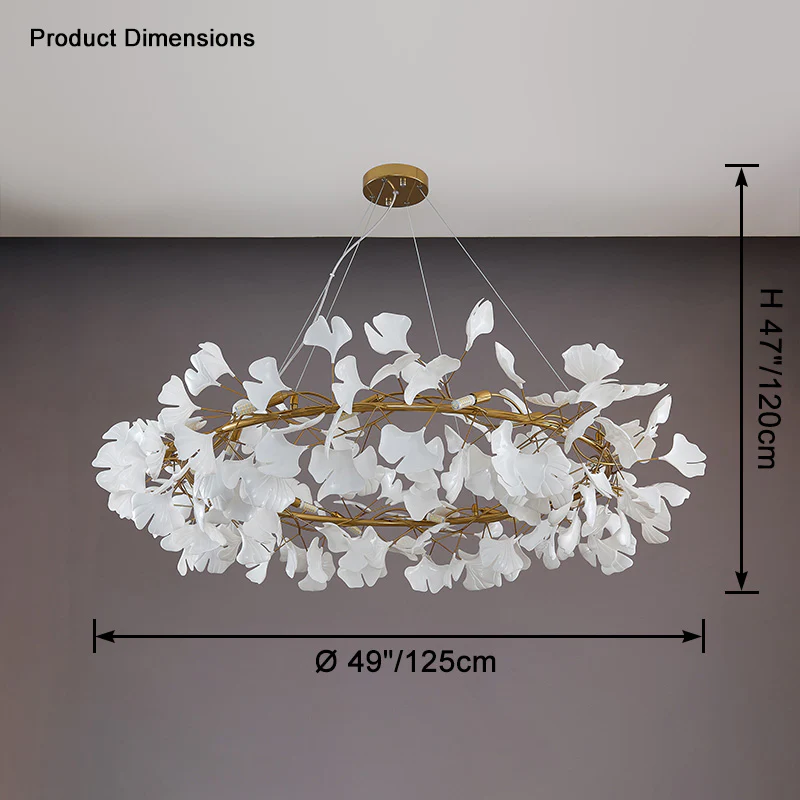 WOMO Gingko Round Chandelier-WM2414 - Image 28