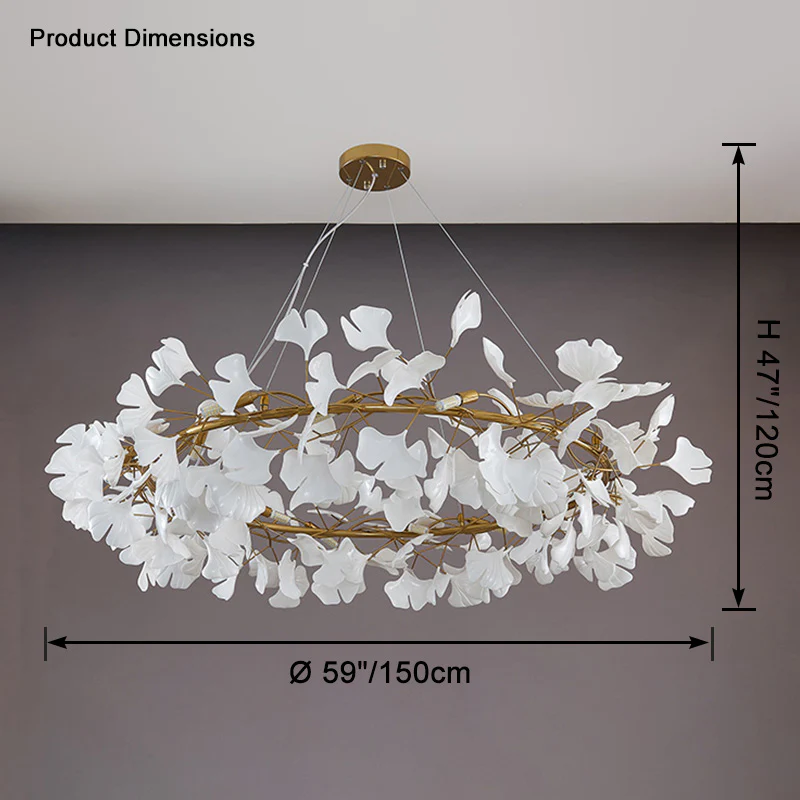 WOMO Gingko Round Chandelier-WM2414 - Image 30