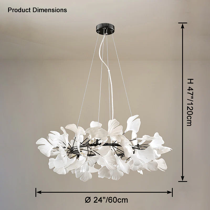 WOMO Gingko Round Chandelier-WM2414 - Image 32
