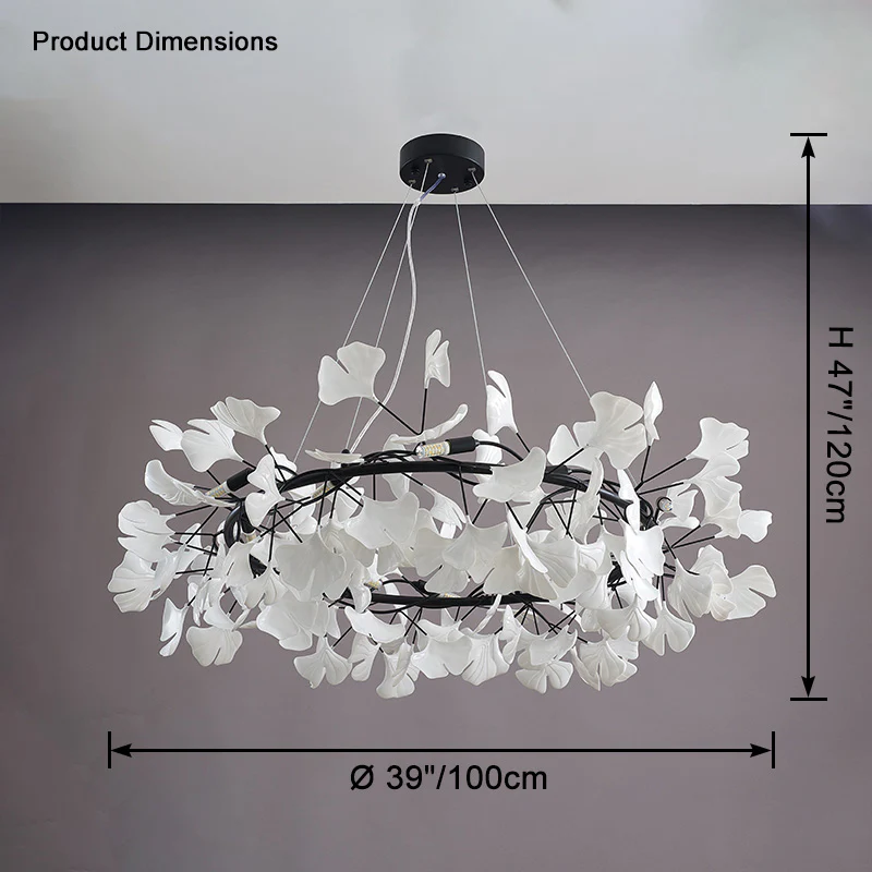 WOMO Gingko Round Chandelier-WM2414 - Image 36