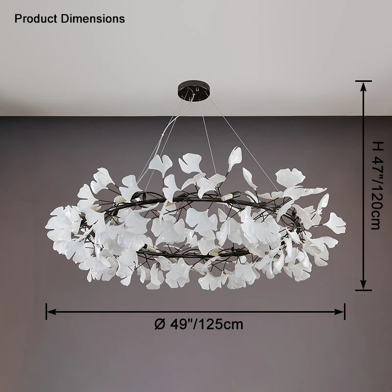 WOMO Gingko Round Chandelier-WM2414 - Image 38