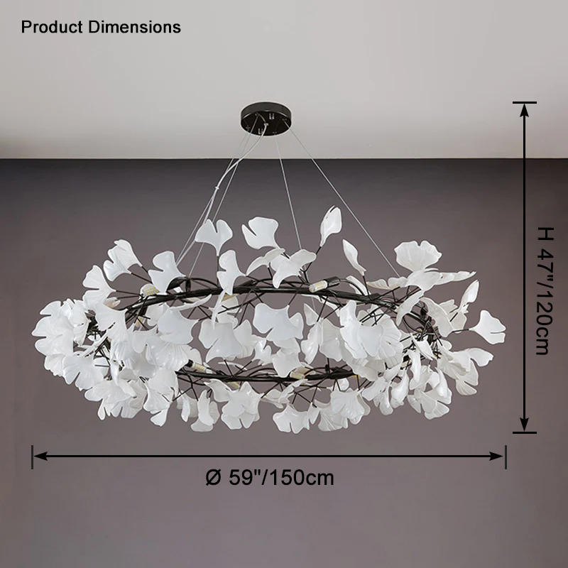 WOMO Gingko Round Chandelier-WM2414 - Image 40
