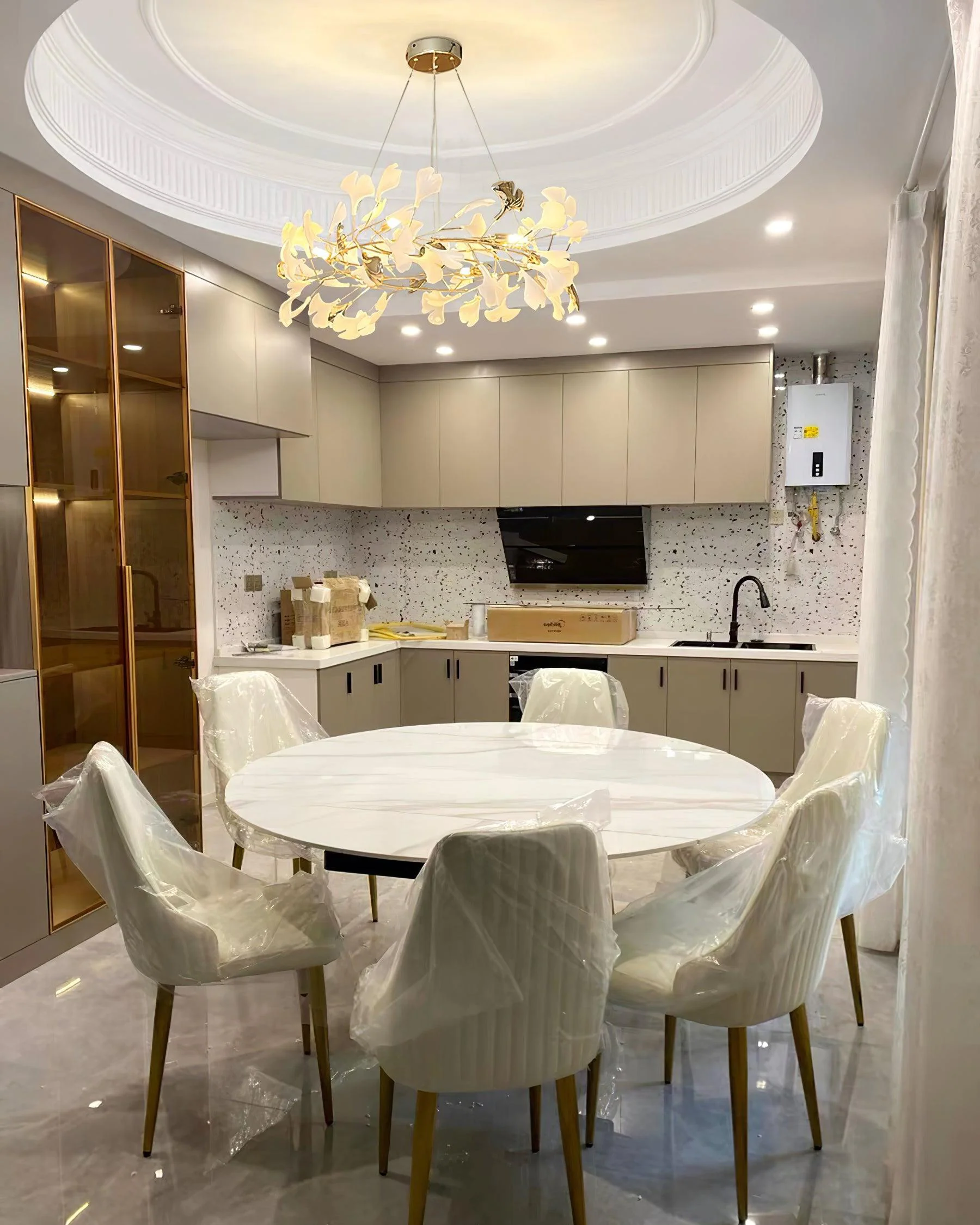 WOMO Gingko Round Chandelier-WM2414 - Image 9
