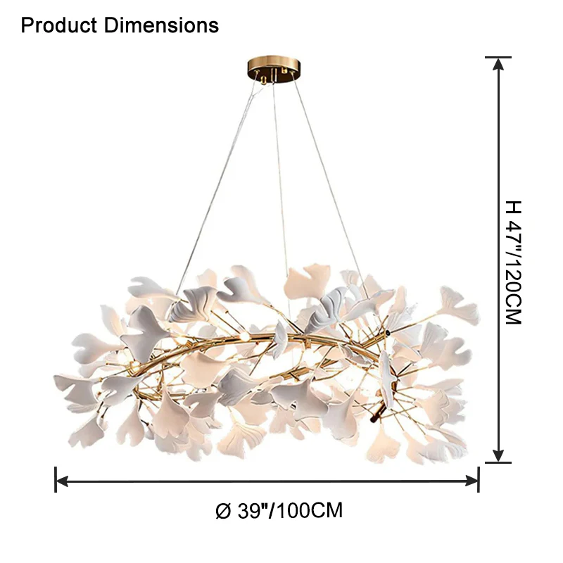 WOMO Gingko Spiral Chandelier-WM2416 - Image 18