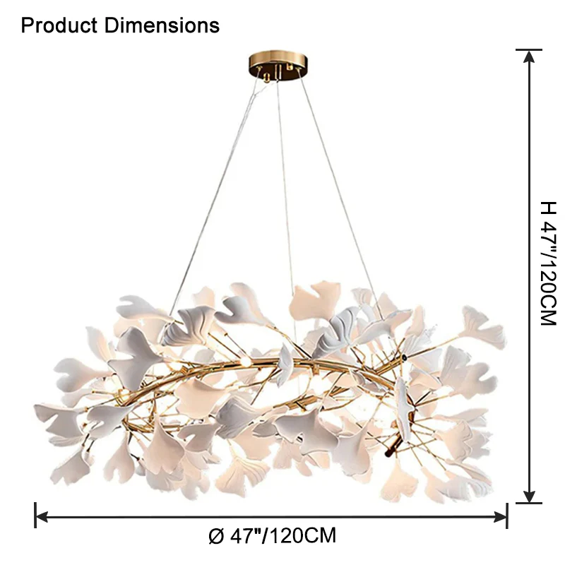 WOMO Gingko Spiral Chandelier-WM2416 - Image 20
