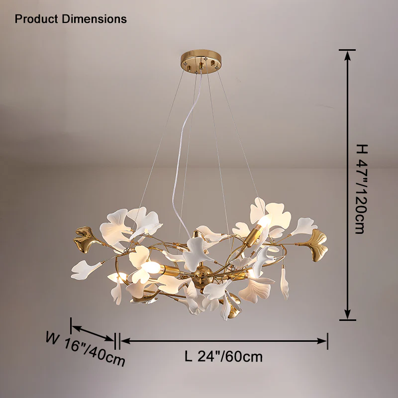 WOMO Gingko Ceramic Chandelier-WM2411 - Image 15