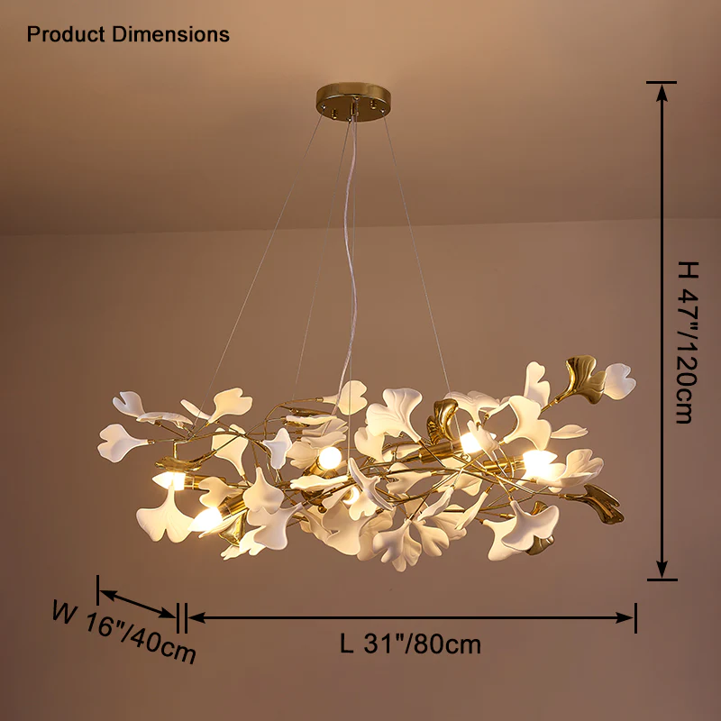 WOMO Gingko Ceramic Chandelier-WM2411 - Image 17