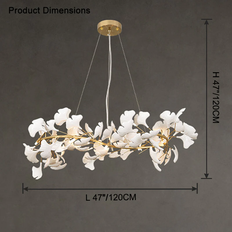WOMO S-shaped Gingko Chandelier-WM2417 - Image 6