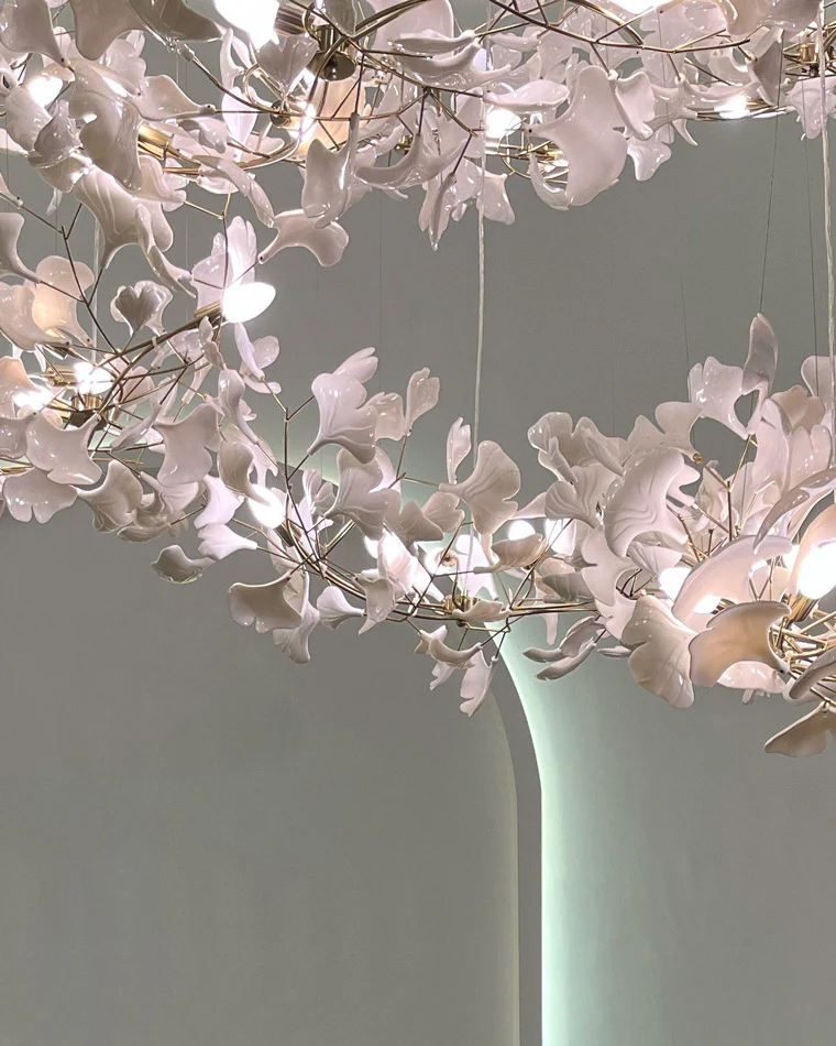 WOMO Ginkgo Long Cascading Foyer Chandelier-WM2206 - Image 10