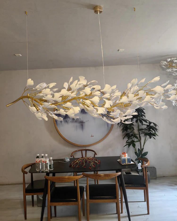 WOMO Ginkgo Long Ceramic Chandelier-WM2490 - Image 4