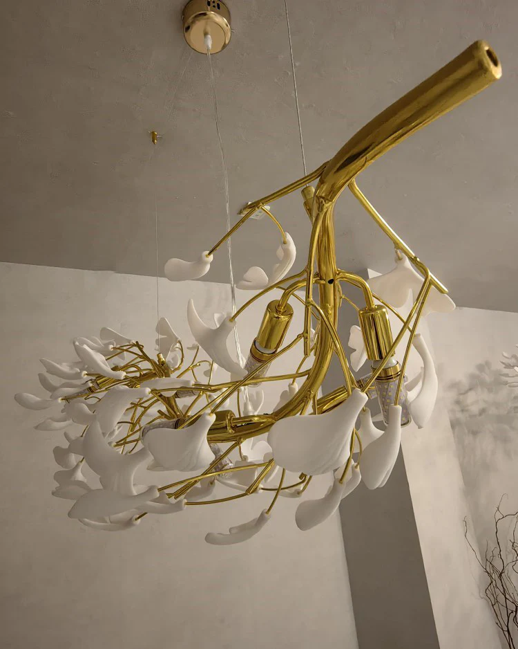 WOMO Ginkgo Long Ceramic Chandelier-WM2490 - Image 5