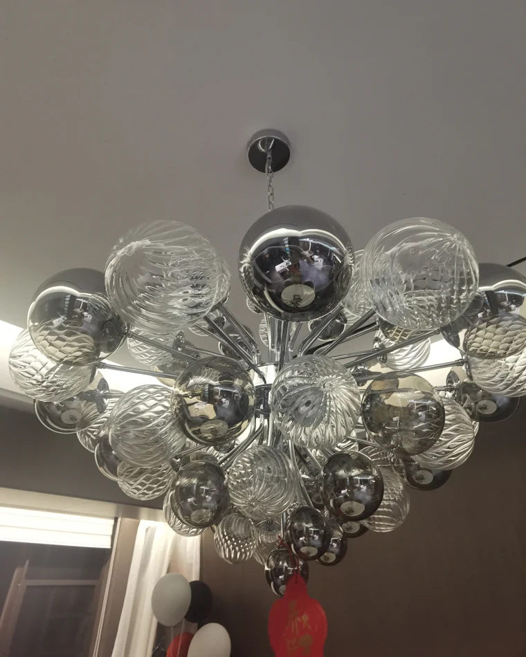 WOMO Smoked Glass Bubble Chandelier-WM2198 - Image 15