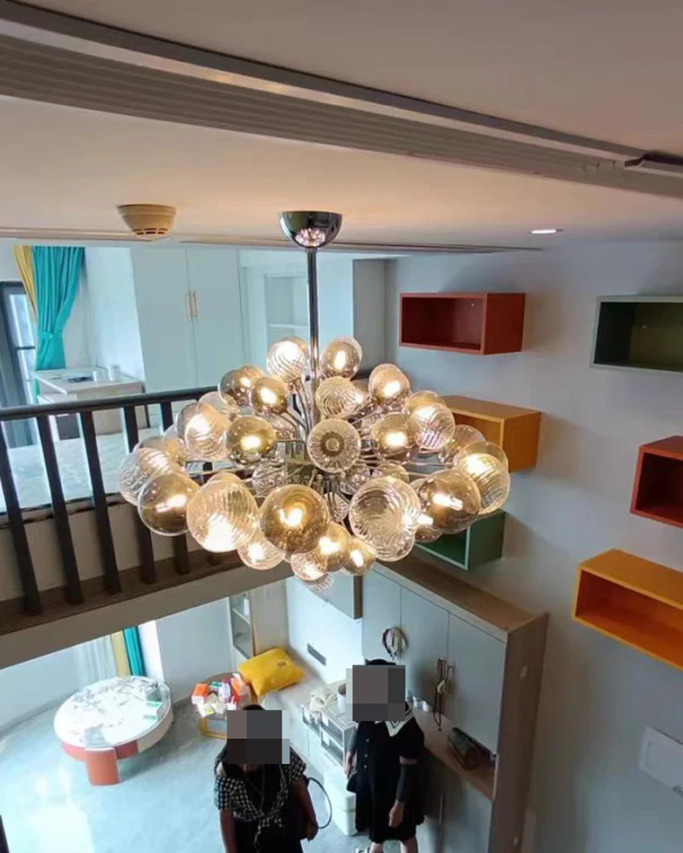 WOMO Smoked Glass Bubble Chandelier-WM2198 - Image 7