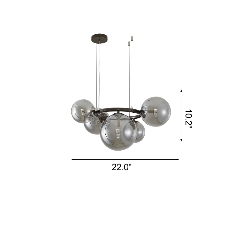 WOMO Colored Glass Ball Chandelier-WM2253 - Image 46