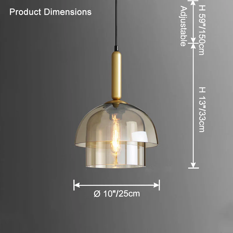 WOMO Glass Bell Pendant Light-WM2789 - Image 13