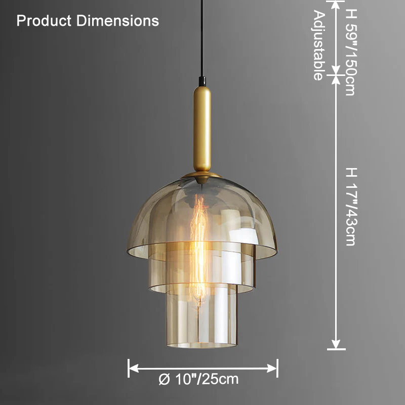 WOMO Glass Bell Pendant Light-WM2789 - Image 15