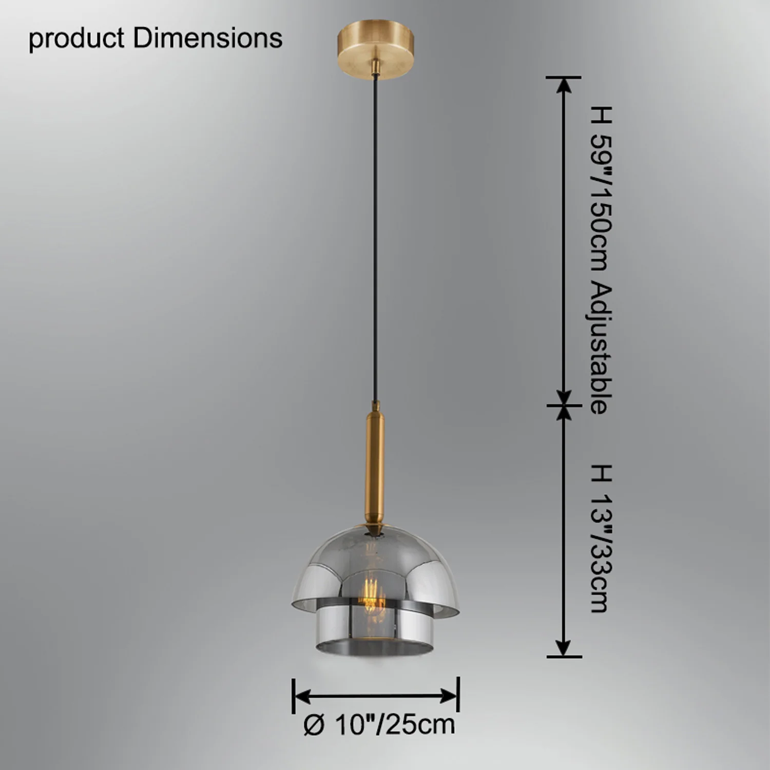 WOMO Glass Bell Pendant Light-WM2789 - Image 17
