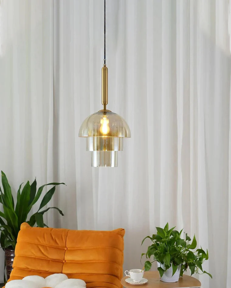 WOMO Glass Bell Pendant Light-WM2789 - Image 4