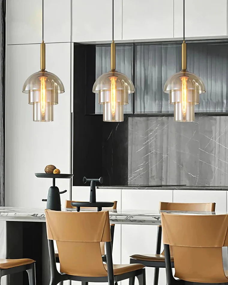 WOMO Glass Bell Pendant Light-WM2789 - Image 7