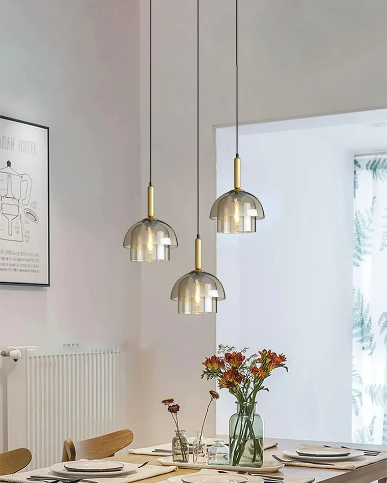 WOMO Glass Bell Pendant Light-WM2789 - Image 9