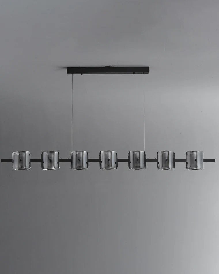 WOMO Glass Brass Linear Chandelier-WM2219A - Image 10