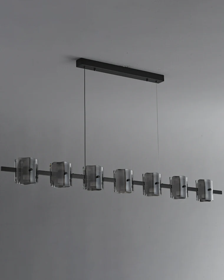 WOMO Glass Brass Linear Chandelier-WM2219A - Image 12