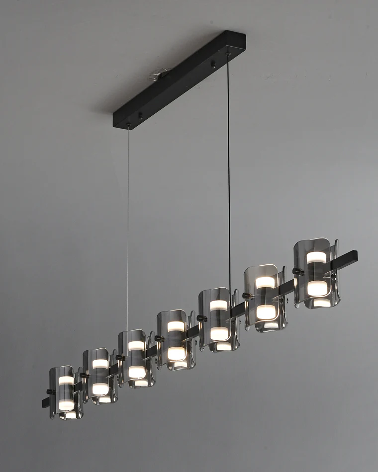 WOMO Glass Brass Linear Chandelier-WM2219A - Image 19