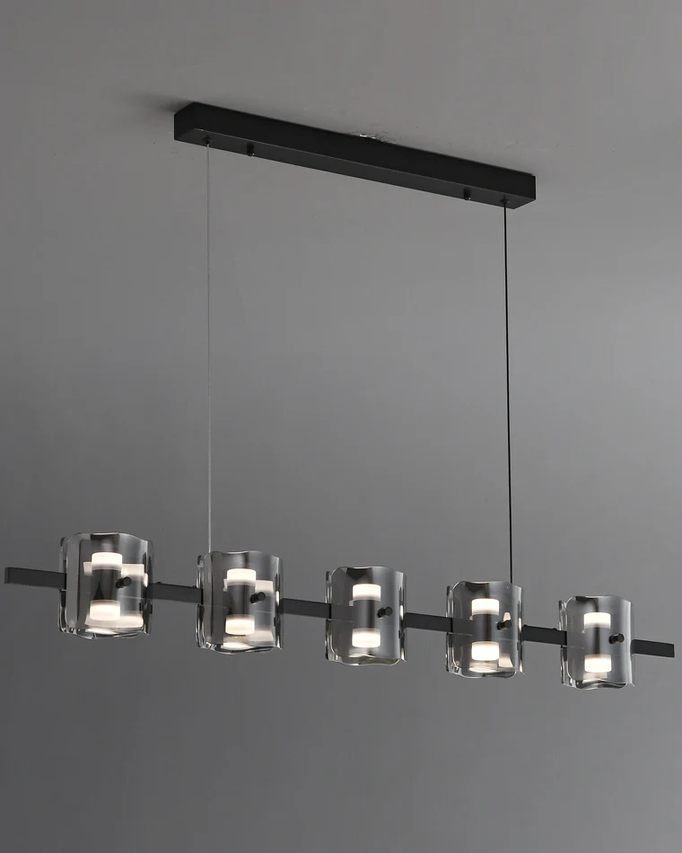 WOMO Glass Brass Linear Chandelier-WM2219A - Image 25