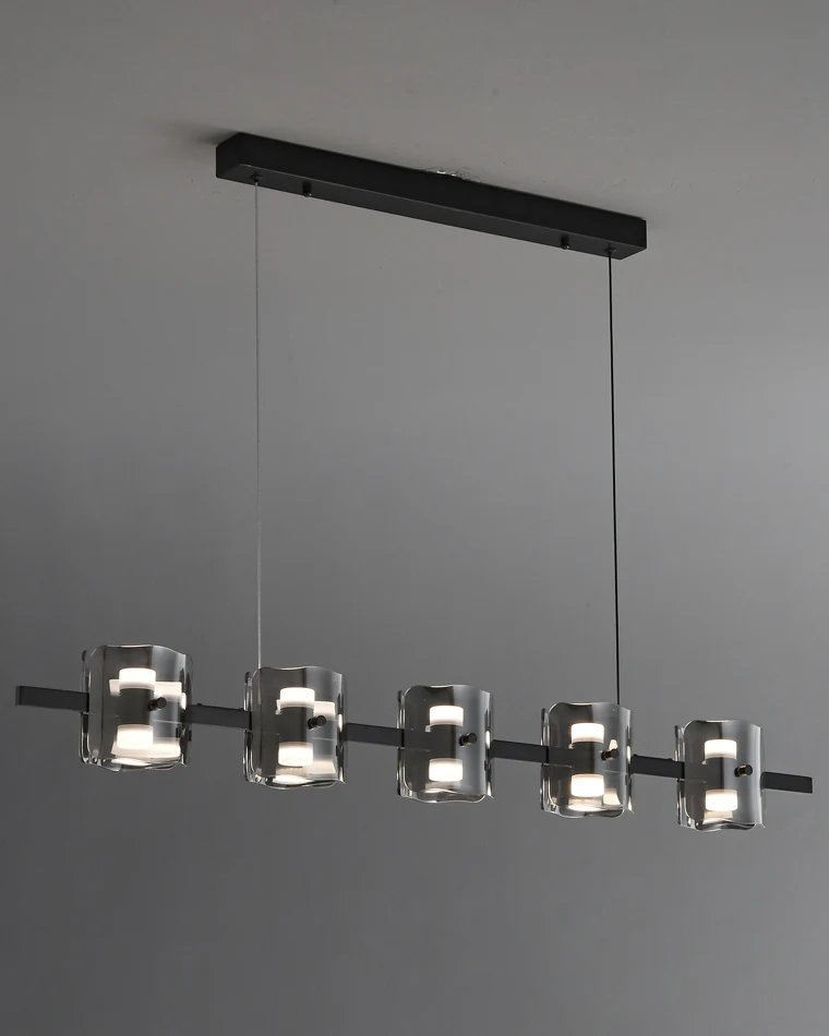 WOMO Glass Brass Linear Chandelier-WM2219A - Image 30