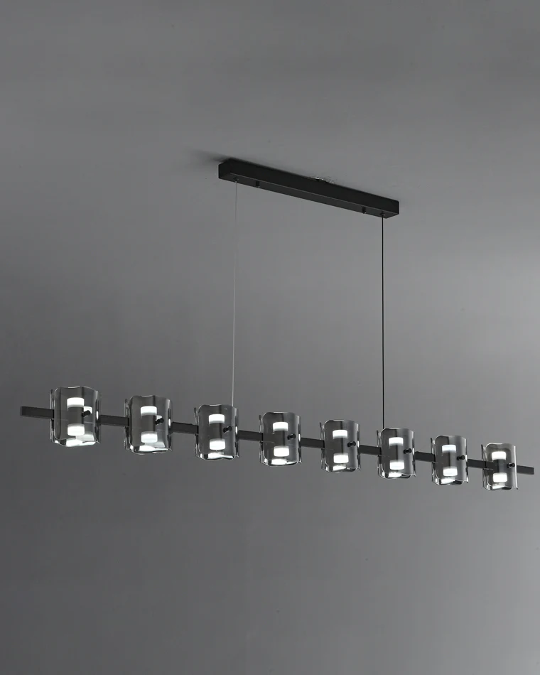 WOMO Glass Brass Linear Chandelier-WM2219A - Image 31