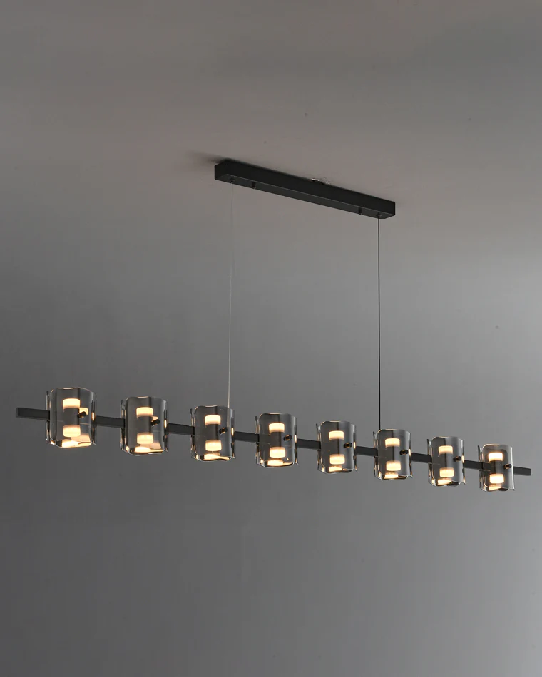 WOMO Glass Brass Linear Chandelier-WM2219A - Image 32