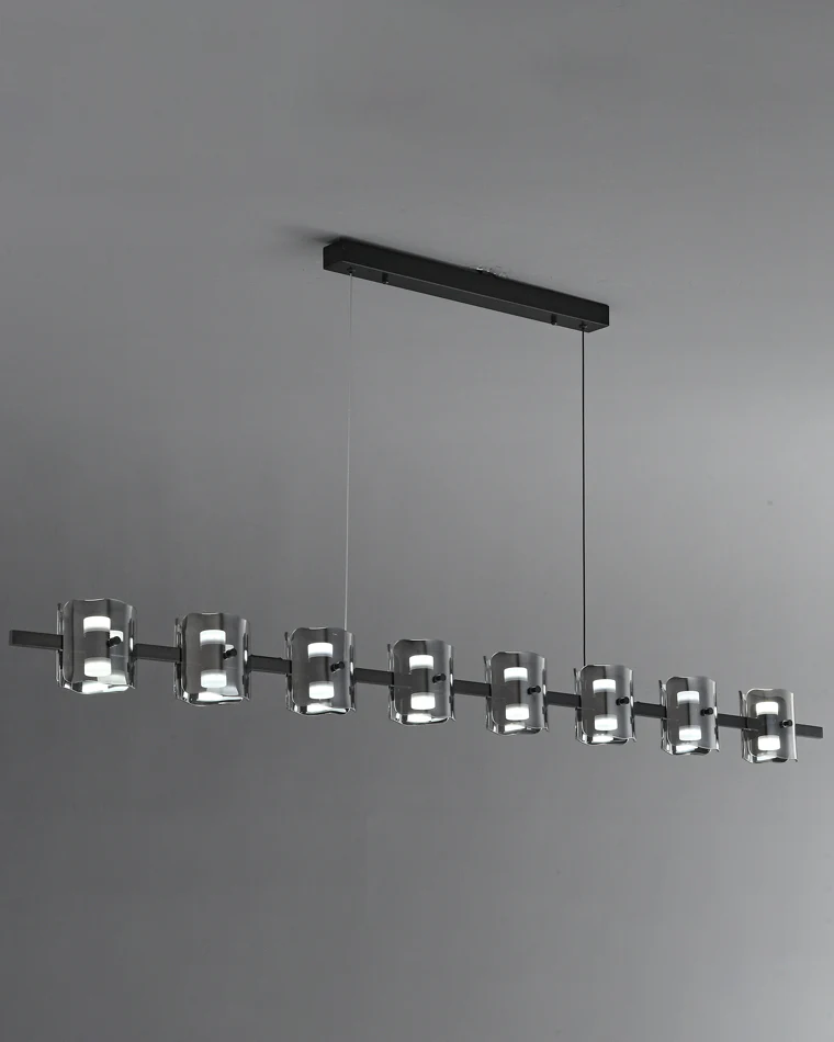 WOMO Glass Brass Linear Chandelier-WM2219A - Image 34