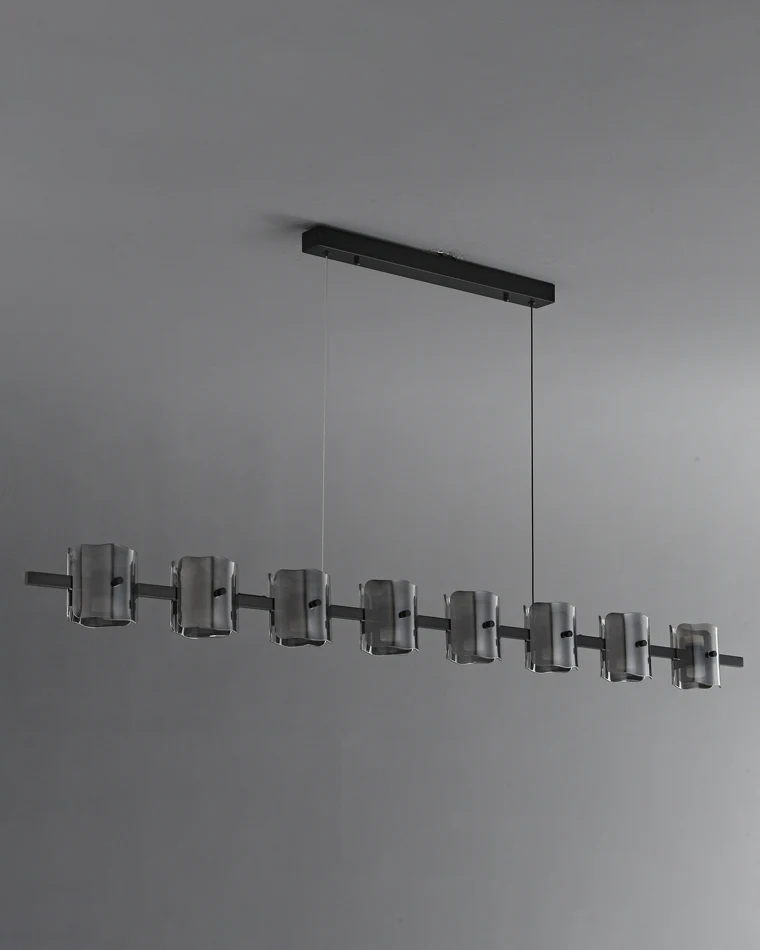 WOMO Glass Brass Linear Chandelier-WM2219A - Image 35