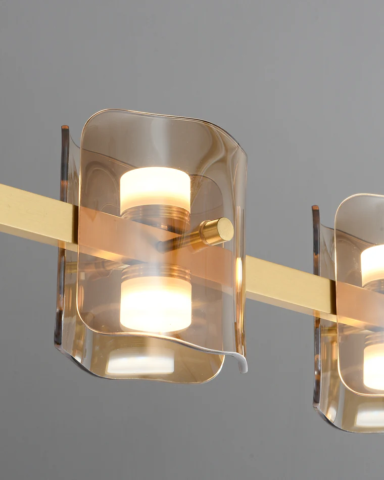 WOMO Glass Brass Linear Chandelier-WM2219A - Image 39