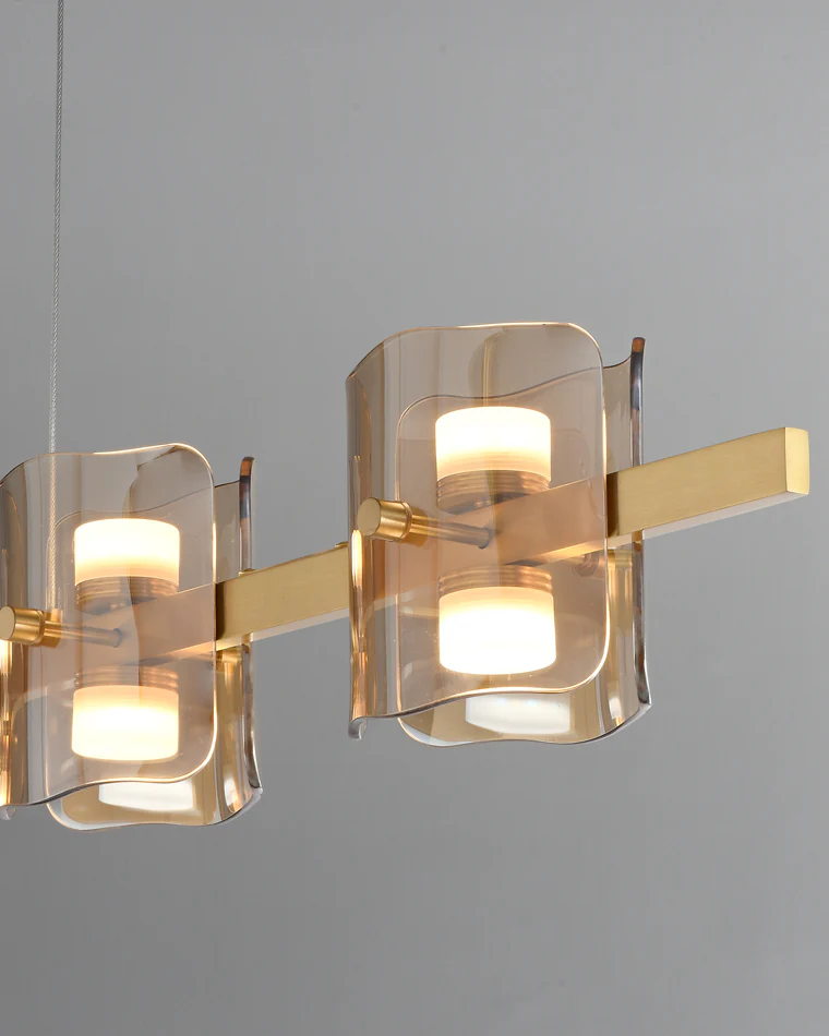 WOMO Glass Brass Linear Chandelier-WM2219A - Image 40