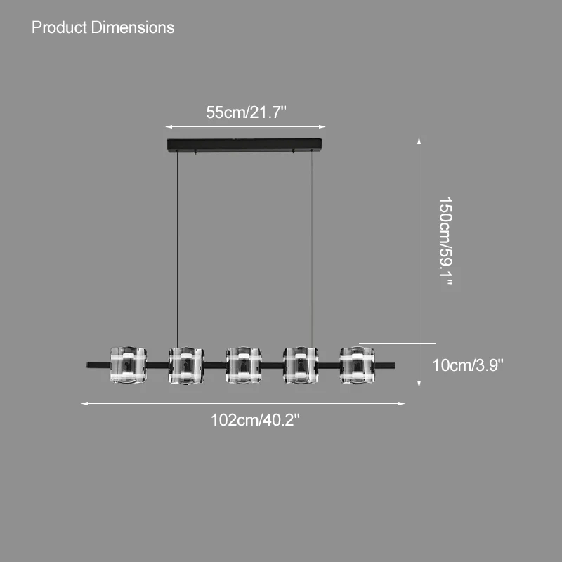 WOMO Glass Brass Linear Chandelier-WM2219A - Image 48