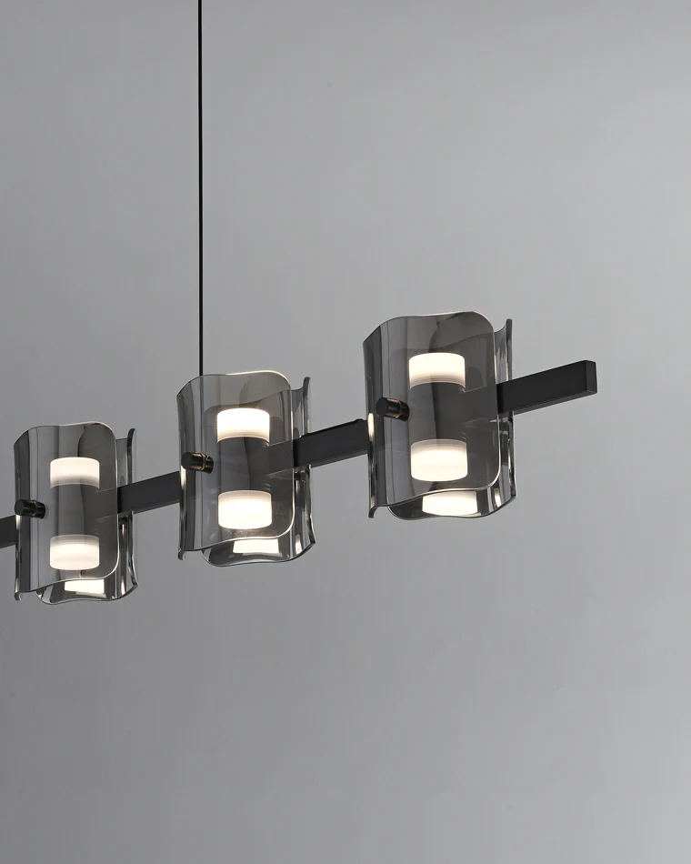 WOMO Glass Brass Linear Chandelier-WM2219B - Image 20