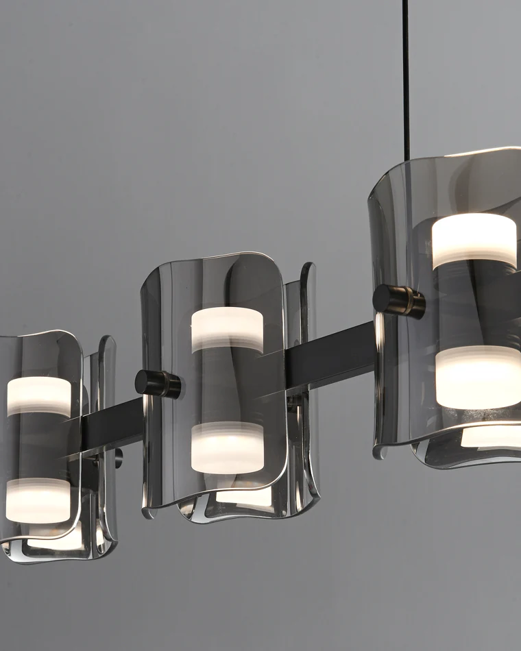 WOMO Glass Brass Linear Chandelier-WM2219B - Image 21