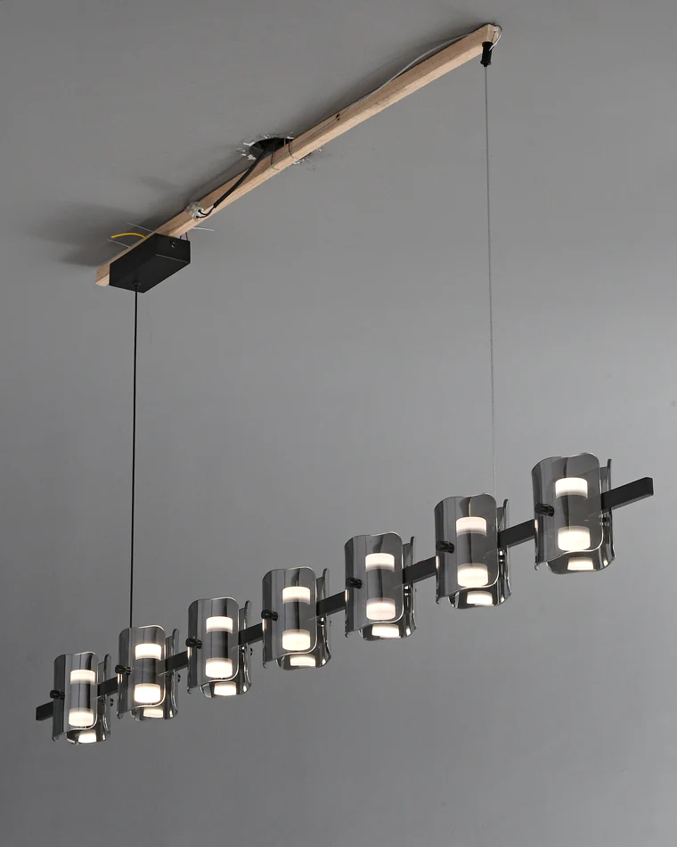 WOMO Glass Brass Linear Chandelier-WM2219B - Image 28