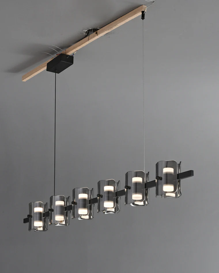WOMO Glass Brass Linear Chandelier-WM2219B - Image 35