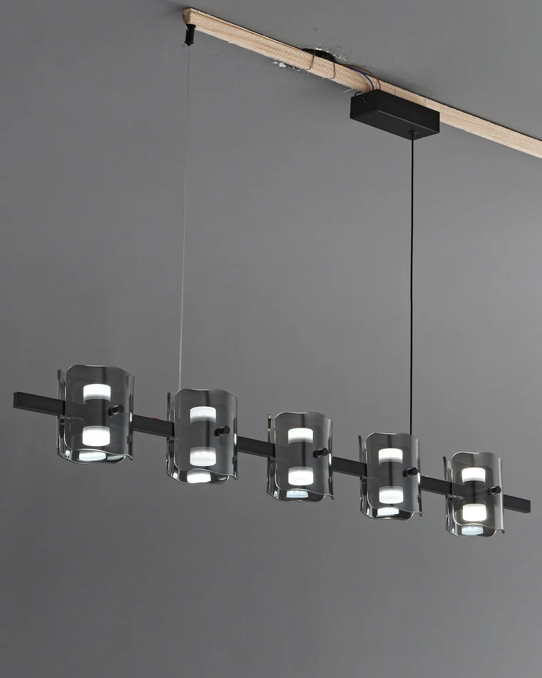 WOMO Glass Brass Linear Chandelier-WM2219B - Image 42
