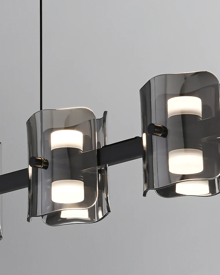 WOMO Glass Brass Linear Chandelier-WM2219B - Image 45